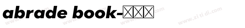 abrade book字体转换